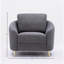 Chaise en lin gris yuina