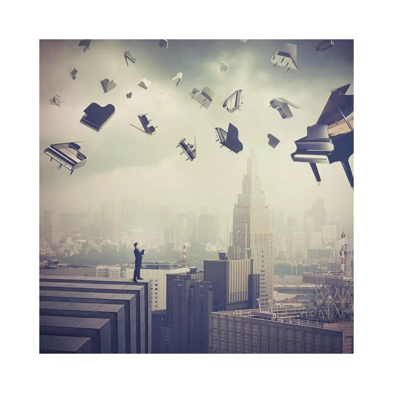« Last Symphony » par Evgenius j Soloviev-impression d’art graphique, H 12 po x l 12 po x P 0,75 po, Toile tendue