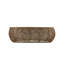 51-Inch Oval Coffee Table with Cast Aluminum Base, Gold Finish, Modern Contemporary Style