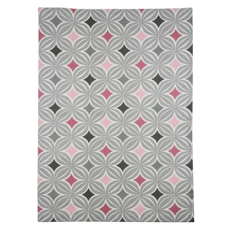 Mosley Linen Geometric Rectangle Napkin, Blush Pink