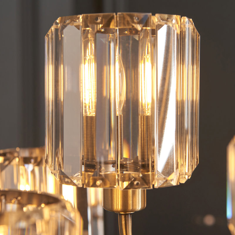 Ampelius 9 - Light Shaded Chandelier