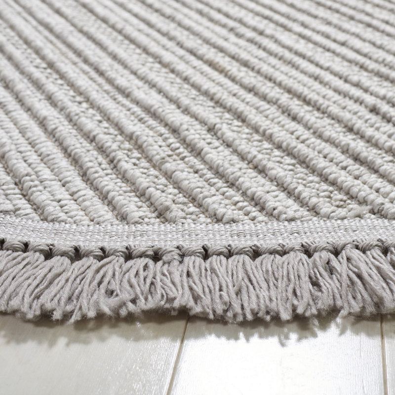 Marah Performance Striped Rug, Round 5'3"