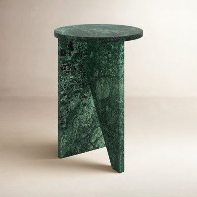 Shayne 14" Genuine Marble End Table