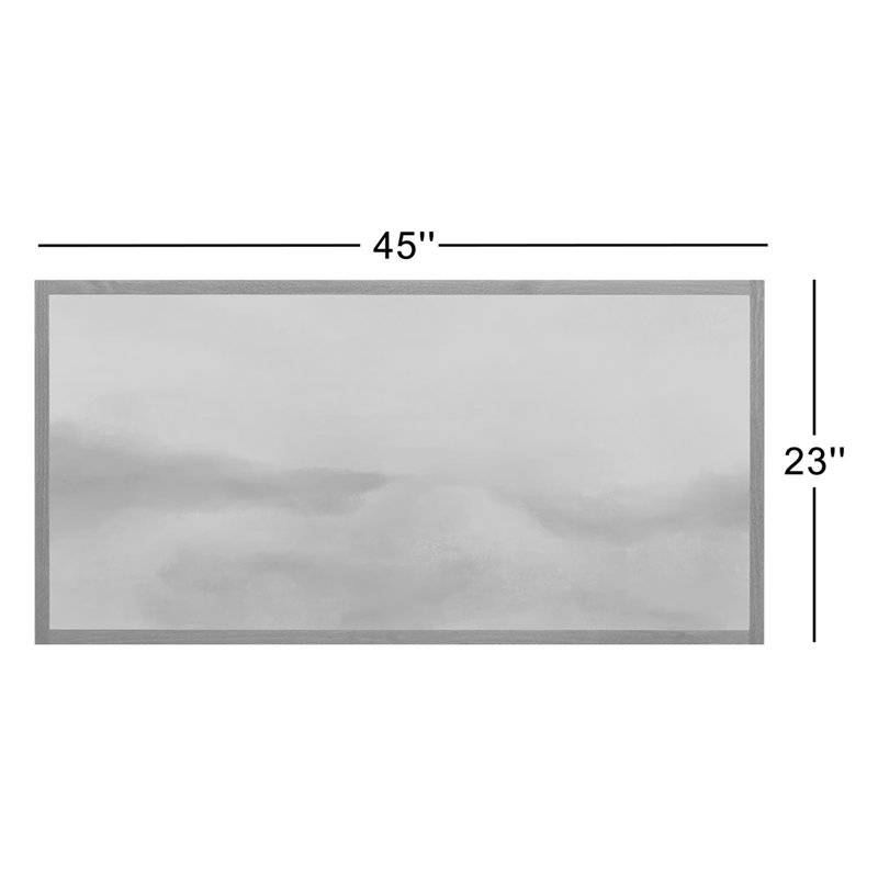 Morning Mercies Abstract Wood Framed Wall Art, Gray