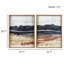 Art mural en verre abstrait paysage 2 pièces Latitude Run® Hodges