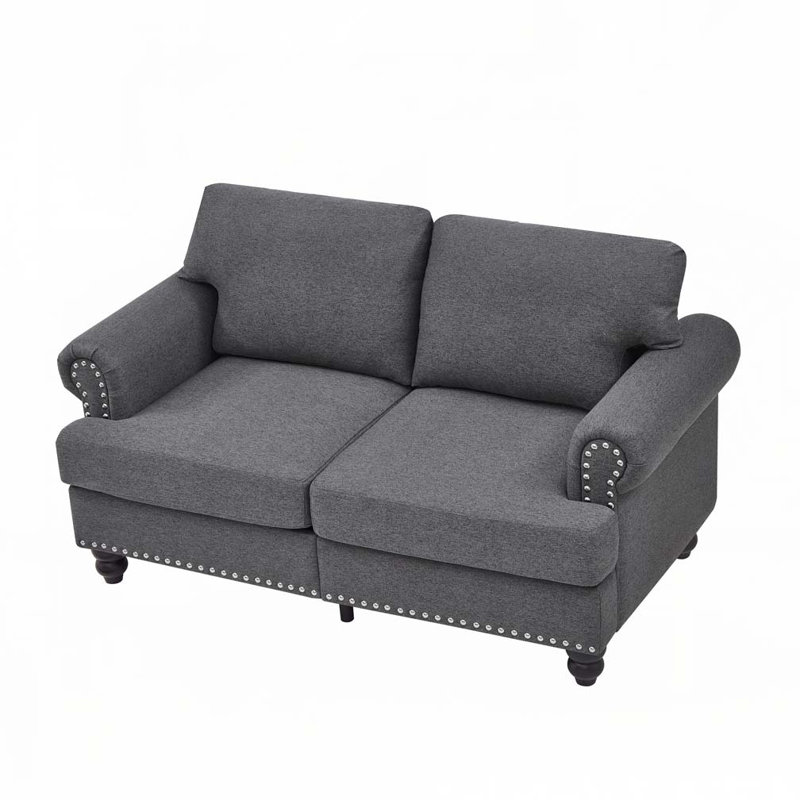 Revêtement en polyester rembourré avec clous, Grey