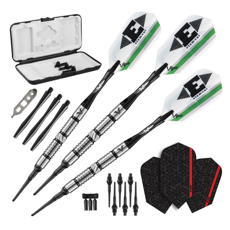 Viper Element 90% tungstène Soft Tip fléchettes Shark Fin Barrel 20 grammes