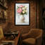 Plantes et fleurs pivoines roses et roses blanches dans un vase-134701443