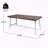Acacia Wood Metal Frame Slat Dining Table