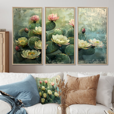 Katniss - ensemble de reproduction d'art mural cactus floral