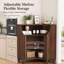 Armoire de rangement en bois à angle triangulaire en bois avec prises de courant intégrées, 2 portes coulissantes et tablette ouverte, armoire d'appoint de coin peu encombrante-129936593