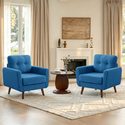 Ensemble de 2 fauteuils 30 "de large capitonnés