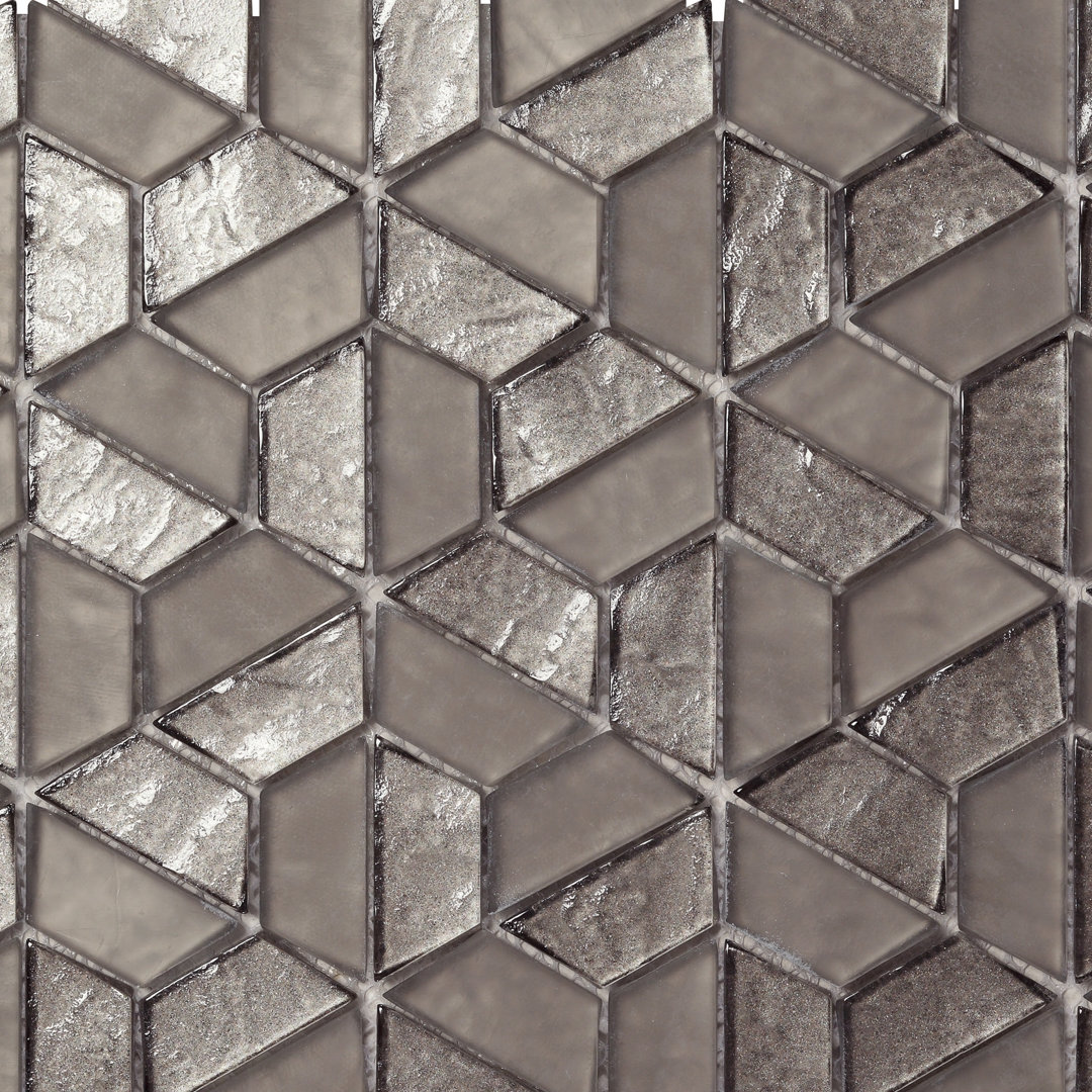 Samba 10.5" x 11.5" Glass Hexagon Mosaic Tile Encore Surfaces