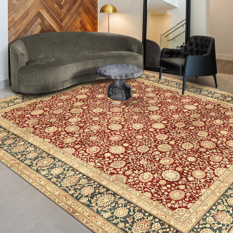 Tapis rectangulaire noué à la main