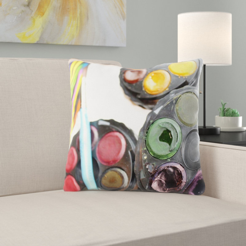 Villani Outdoor Reversible Throw Pillow, Microsuede, Indoor