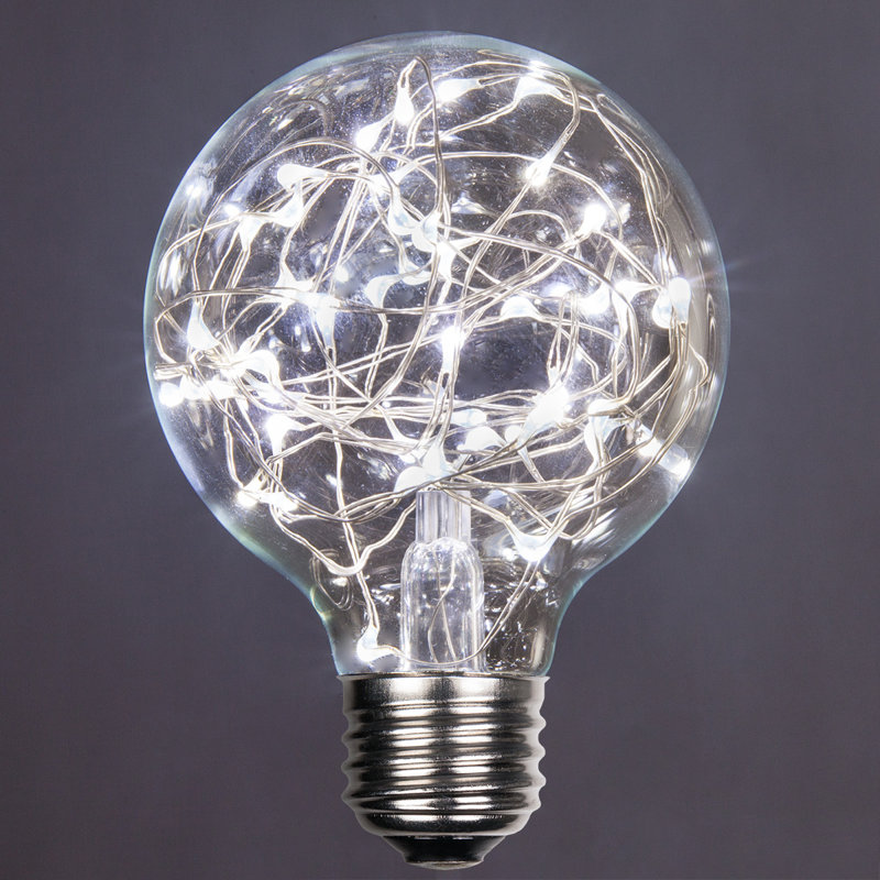 25 Watt Equivalent G80 LED, Non-Dimmable Light Bulb Cool White (7000K) E26/Medium (Standard) Base