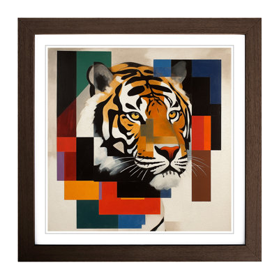 Tiger Suprematism No.1 - Framed Print