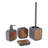 4-Piece Bathroom Accessory Set Rubber and Wood-113869120