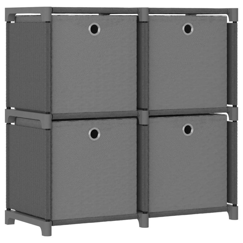 Étagère en acier l 40,6 po Maybrit, Gris, 4 cubes