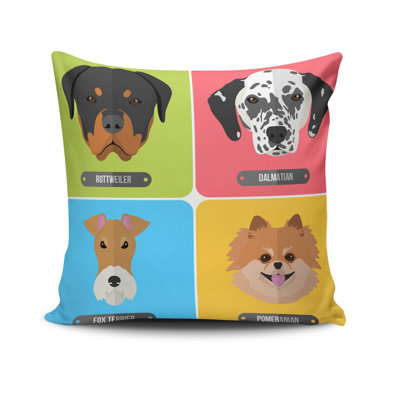 Eriyon Decorative Cushion Cover, 17 x 17 Inches, 50% Cotton / 50% Polyester | Machine Washable at 104°F, Ironable, Concealed Zip Closure | Perfect for Living Room, Bedroom, and Stylish Home Décor
