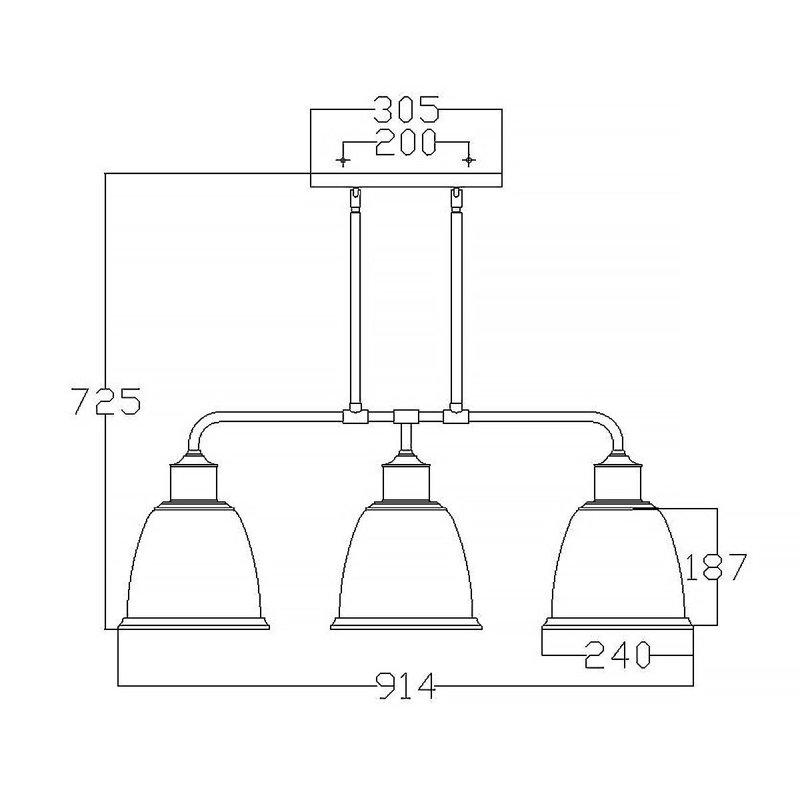 Jonesboro 3 - Light Pendant, Aged Brass