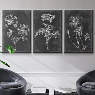 Ardoise florale I 3 pièces