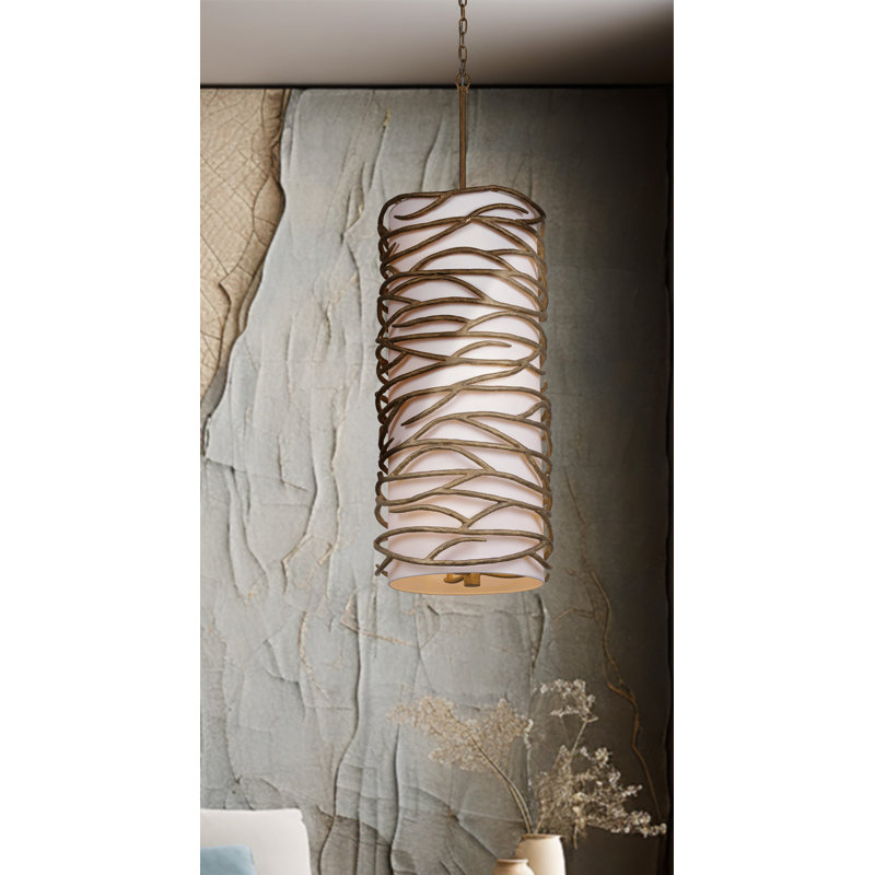Bungalow Rose Roycroft - 9 Lights Foyer In Ashen Gold Finish
