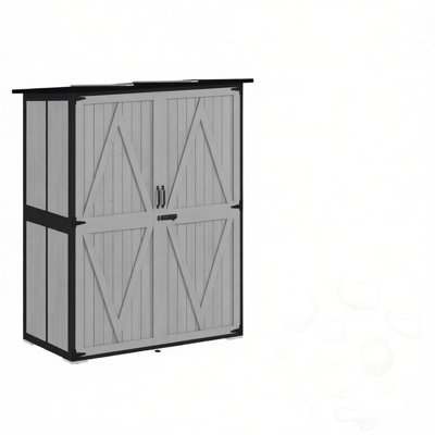 Outdoor Wooden Shed with Shelf