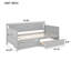 Lit de jour simple en bois de pin avec deux tiroirs de rangement, assemblage facile-929319379