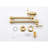 Brushed Gold Wall Mounted Folding Pot Filler Faucet - 360 Spin, Space Saving, Brass Made, Double Handles For Accurate Water Flow Control, Corrosion Resistance Swivel, Efficient, Material, To-1771879413