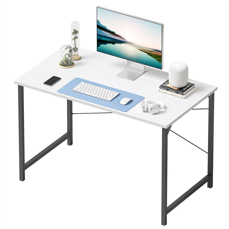 Sasha Desk, White/Black, 28.7" H x 31.5" W x 15.7" D