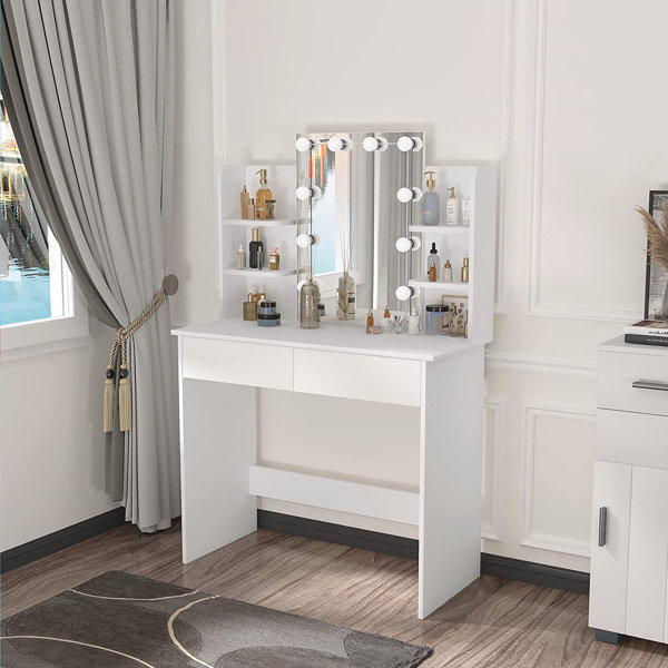 Nashville Dressing Table in White with Damaged Side - Clearance - Charltons  Furniture