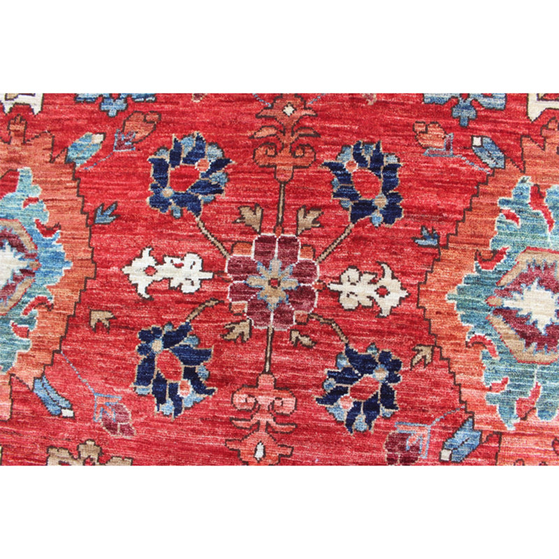 Tapis rouge noué à la main de haute qualité