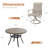 4-Person Patio Dining Set with Metal Round Dining Table and PVC-coated polyester Swivel Chairs-652350569