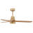 47.2in Ceiling Fan Light 3 Blade Fandelier with Lamp 3 Color LED Ceiling Fan Fixture with Remote Control for Bedroom Living Room Indoor Use