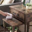 Tables de bout gigognes avec tiroirs, structure en métal et plateau en bois, petites et grandes tables d'appoint empilables pour le salon, la chambre à coucher et le canapé (brun)