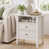White with charge station