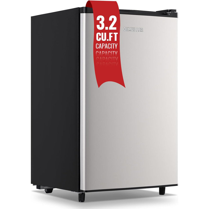DEMULLER 3.2 Cubic Feet Upright Freezer, Silver
