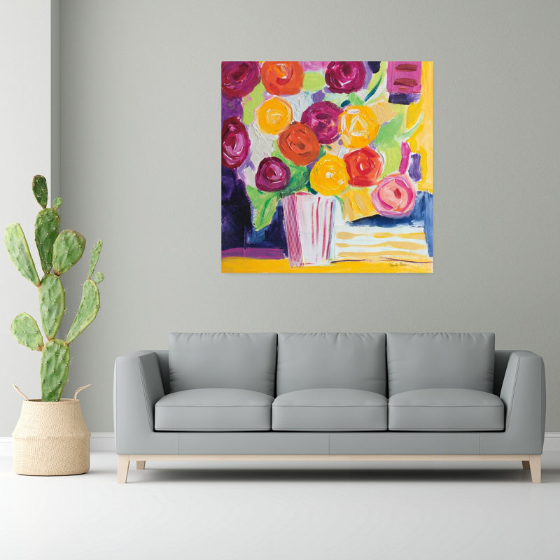 Art contemporain avec cercles abstraits, H 48 po x l 48 po