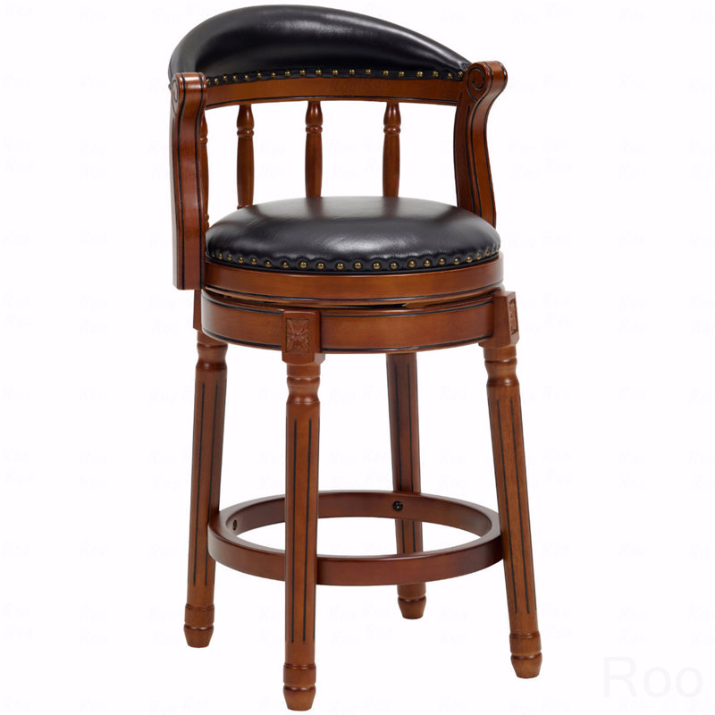 Tabourets de bar en cuir et cuir, chaise de bar pivotante à 360 degrés avec dossier, tabourets de bar à hauteur de comptoir