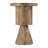 Eleeza 15 in. W Round Solid Wood Abstract Pedestal Base Side Table