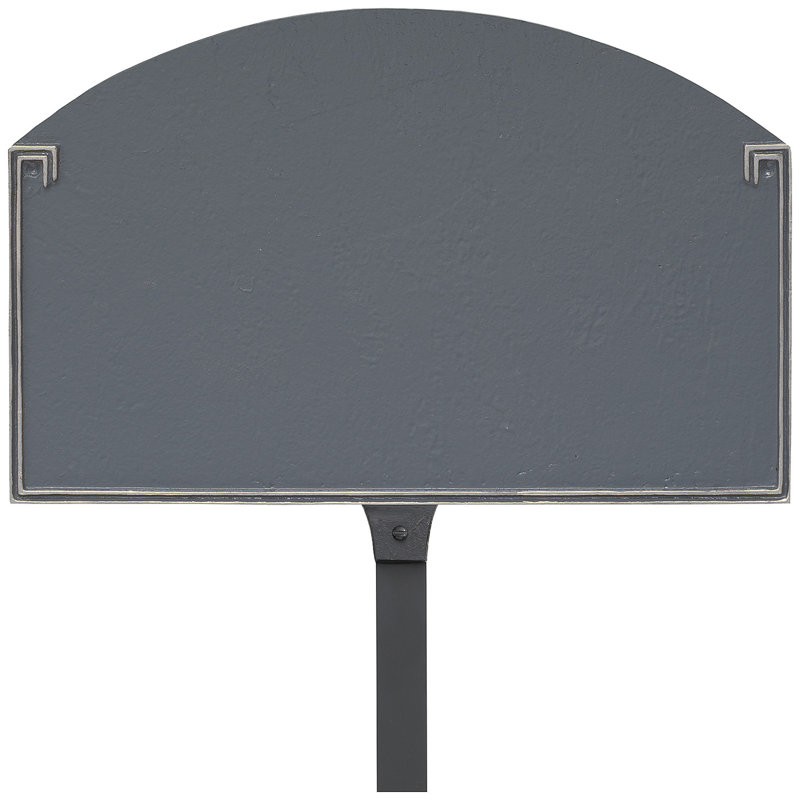 Georgetown Petite Address Sign Plaque with Lawn Stakes, Gray/SIlver, Yes