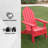 Alanson Foldable Adirondack Chair Weather Resistant, Outdoor Garden, Patio, Lawn, Deck, Backyard, 37.8" H-1468793685