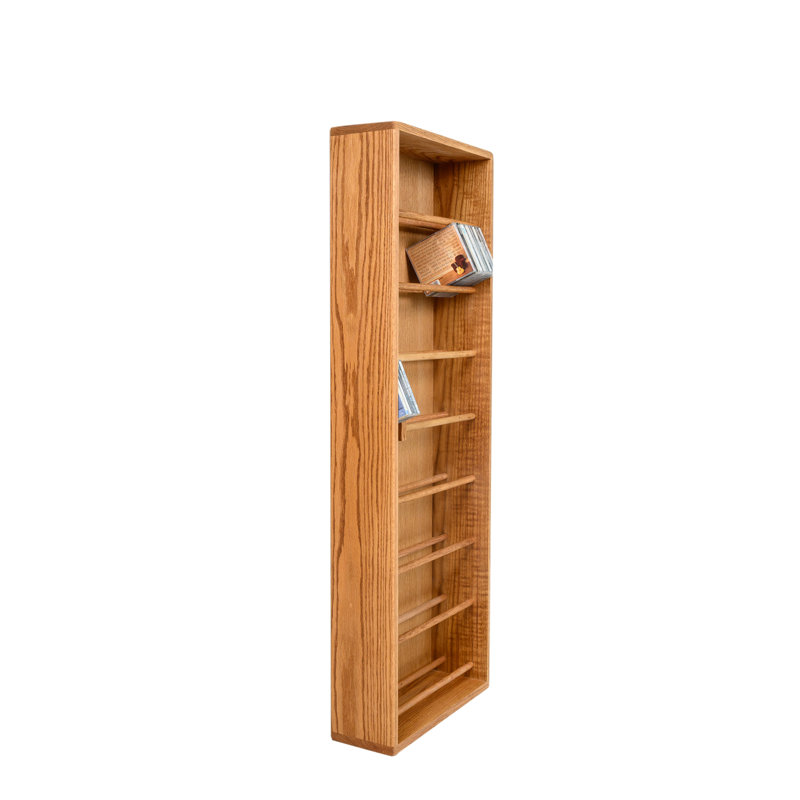 Support à CD en bois à goujon - Série 06W, H 52 po x l 18,25 po x P 6,5 po, Brut