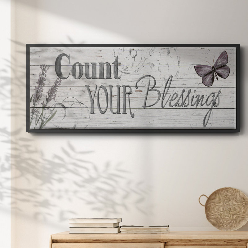 «Count Your Blessings», toile encadrée, H 20 po x l 50 po