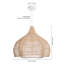 Luminaire suspendu en rotin tissé à la main Boho-480244312