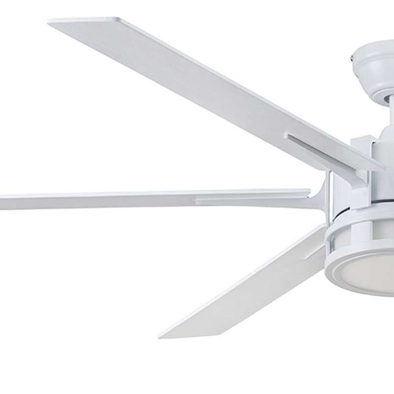 Bright White 56-Inch Ceiling Fan with LED Light and Remote