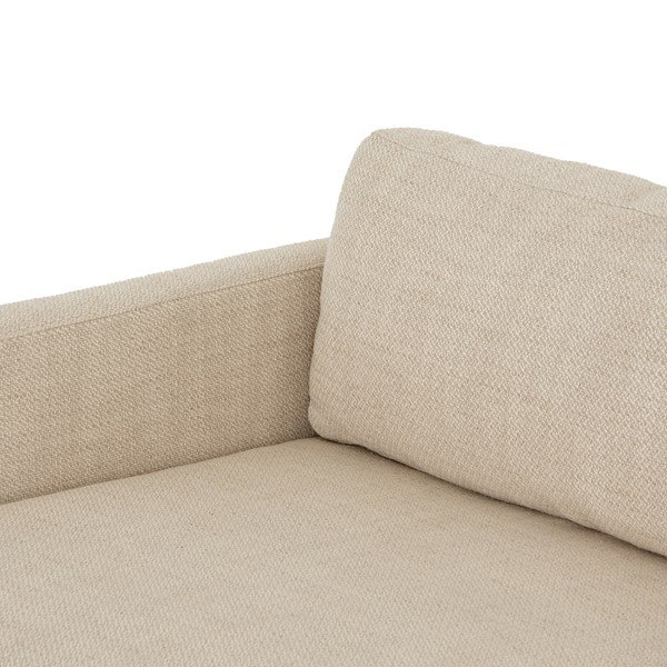 Everly Chaise Sectional, Right Hand Facing, 32" H x 133" W x 86" D, Irving Taupe Polyester Blend