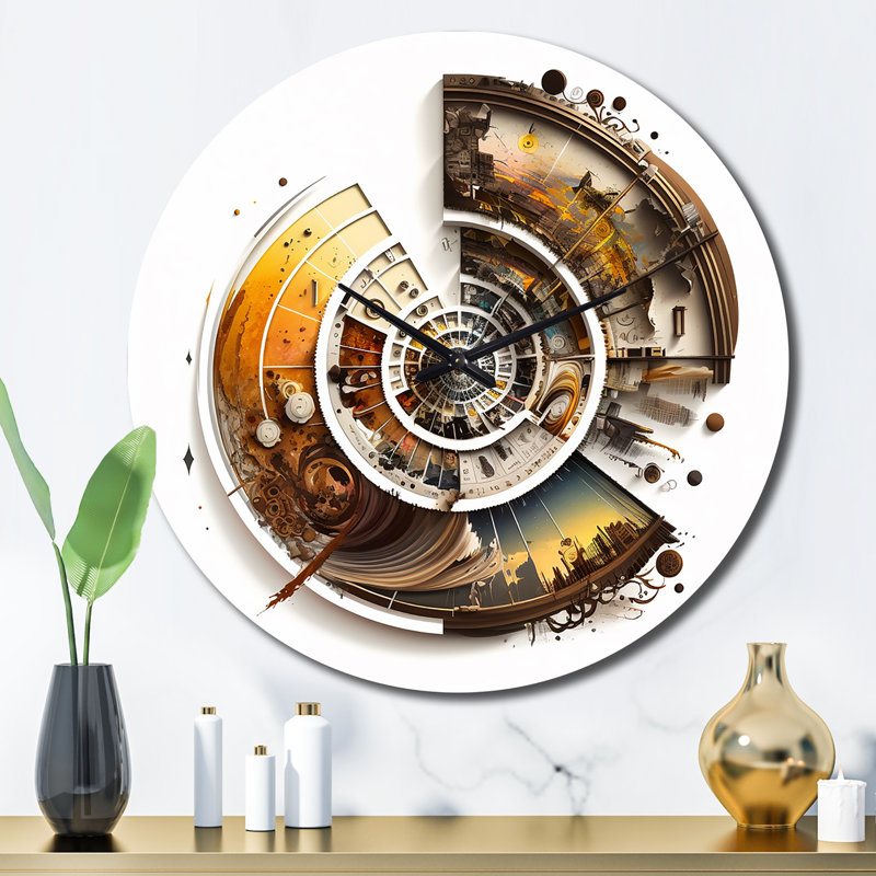 Horloge murale en forme de C, Grand