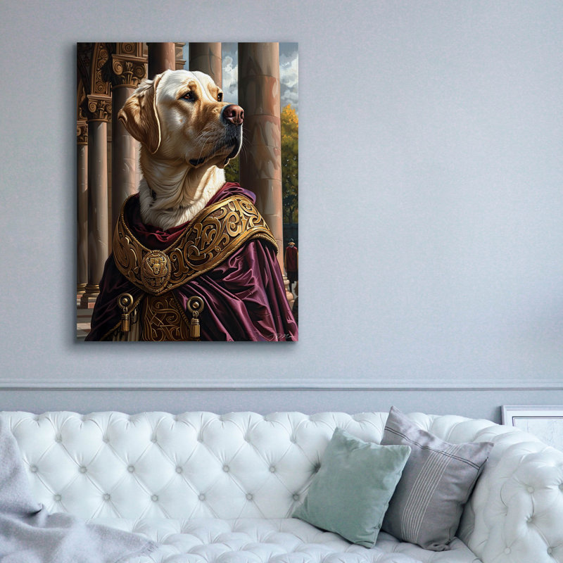 Art mural sur toile Trinx «Portrait Labrador Magistrate» par Momart, 40 po x 54 po, H 54 po x l 40 po x P 1,5 po